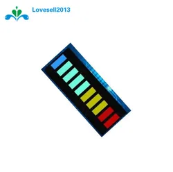 2Pcs/Lot 10 Segment Full Color LED Bargraph Light Display Module Ultra Bright Red Yellow Green Blue(RYGB) Dip DIY