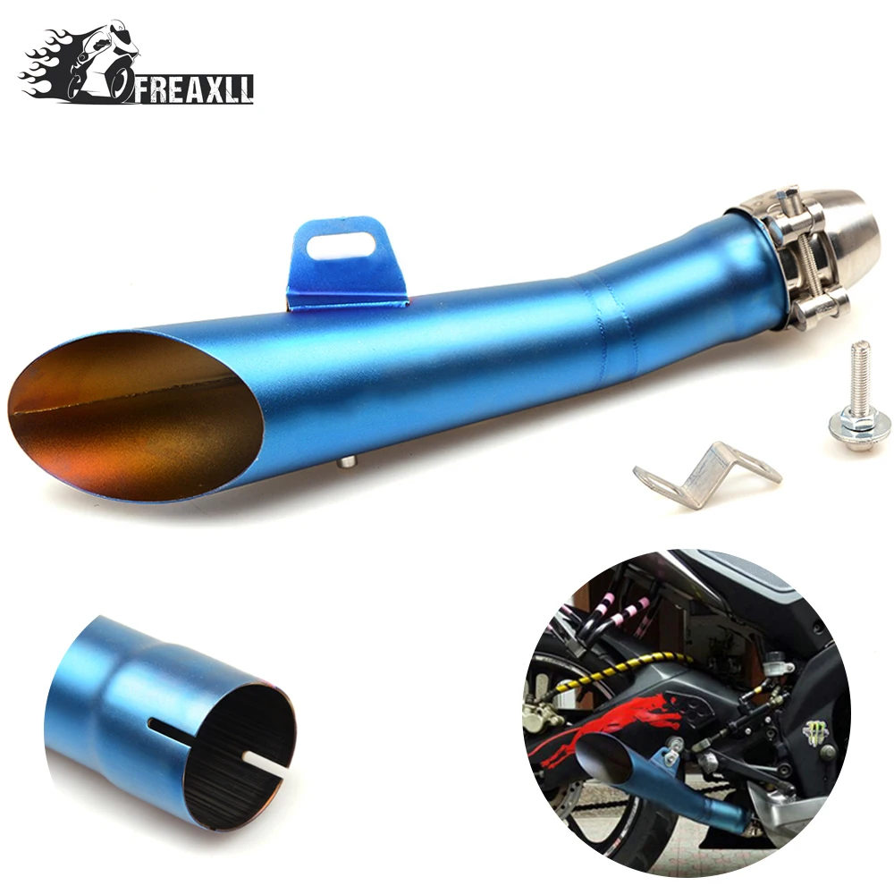 35MM-51MM Universal Motorcycle Exhaust Pipe Escape Scooter Muffler With DB Killer  For Suzuki GSF 600 Bandit 1300 R Hayabusa