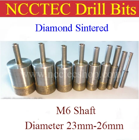 23mm 24mm 25mm 26mm diamond Sintered drill bits | 0.92''-1-1/32'' WET hole saw cutter/1 pcs can drill thousands of holes