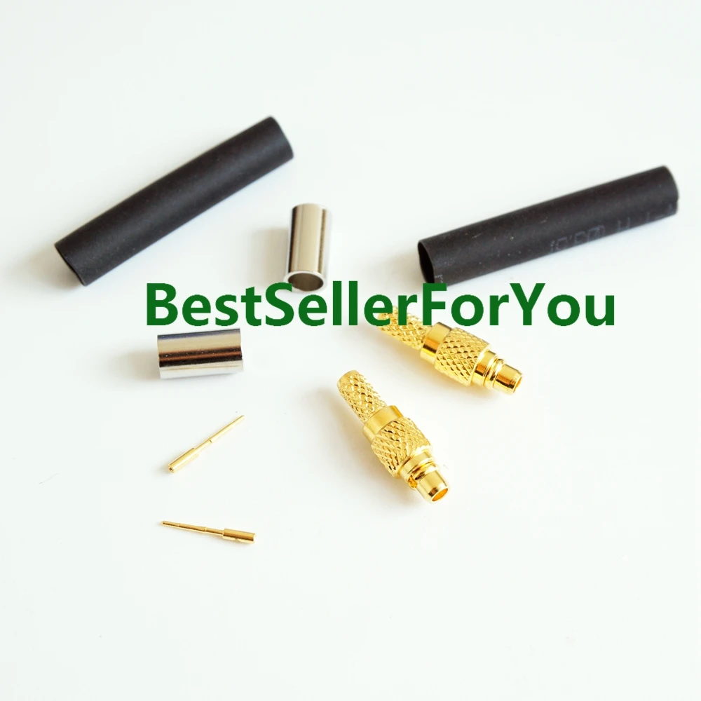 10Pcs MMCX male Plug Crimp straight RF Connector for RG316 RG179 RG174 Cable C image 2