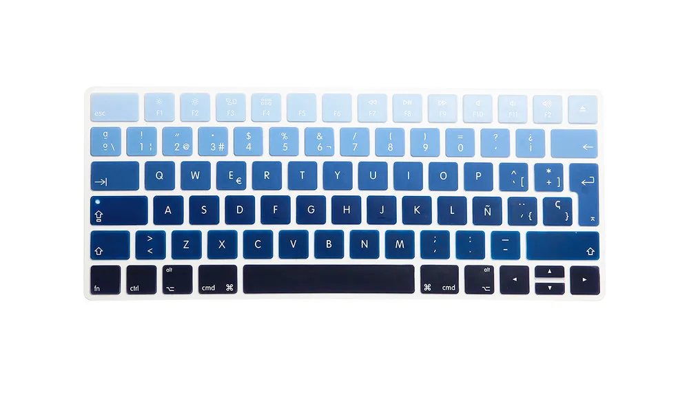 Rainbow Gradient Color Spanish Version New Magic Keyboard Silicone Keyboard Cover for Apple New Magic Keyboard 2 release 2015