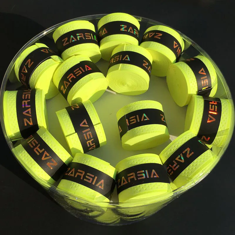 (60pcs/lot) Neon green ZARSIA Tennis racket grips,Tennis Racket Grip, New design badminton Racquet sweatband