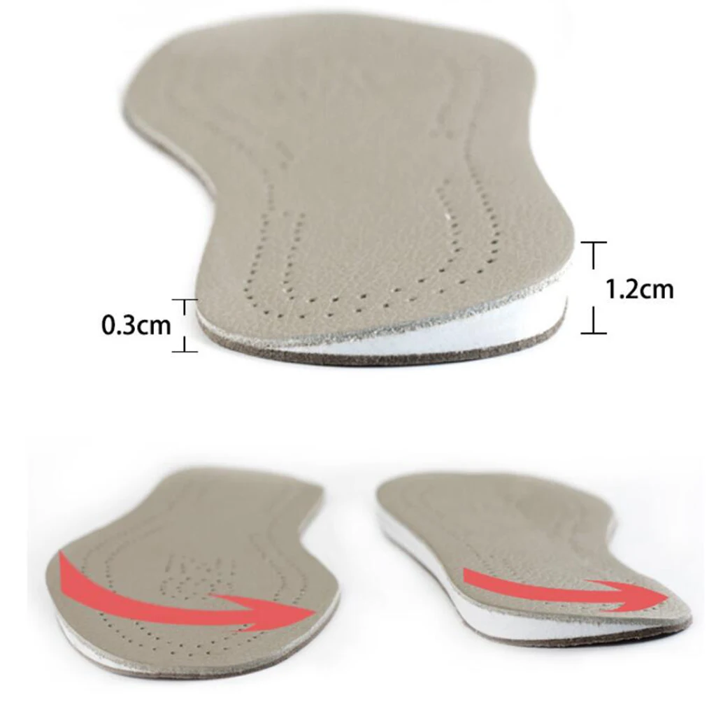 Cowhide Leather Shoe Insoles Orthotic Bow Leg Genu Varum Corrective Pads O Type Leg Orthopedic Insoles Shoes Cushion Inserts