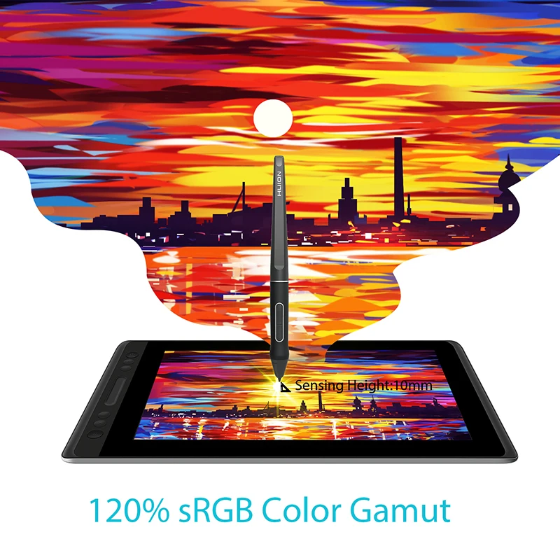 Imagem -04 - Mesa Digitalizadora Huion Kamvas Pro 13 Animação de Monitor de Mesa Gráfica com Suporte de Inclinação sem Bateria Stylus 8192 Níveis Caneta Ecrã Completo Laminado de 133 Polegadas para Linux Macos Windows Chromeos