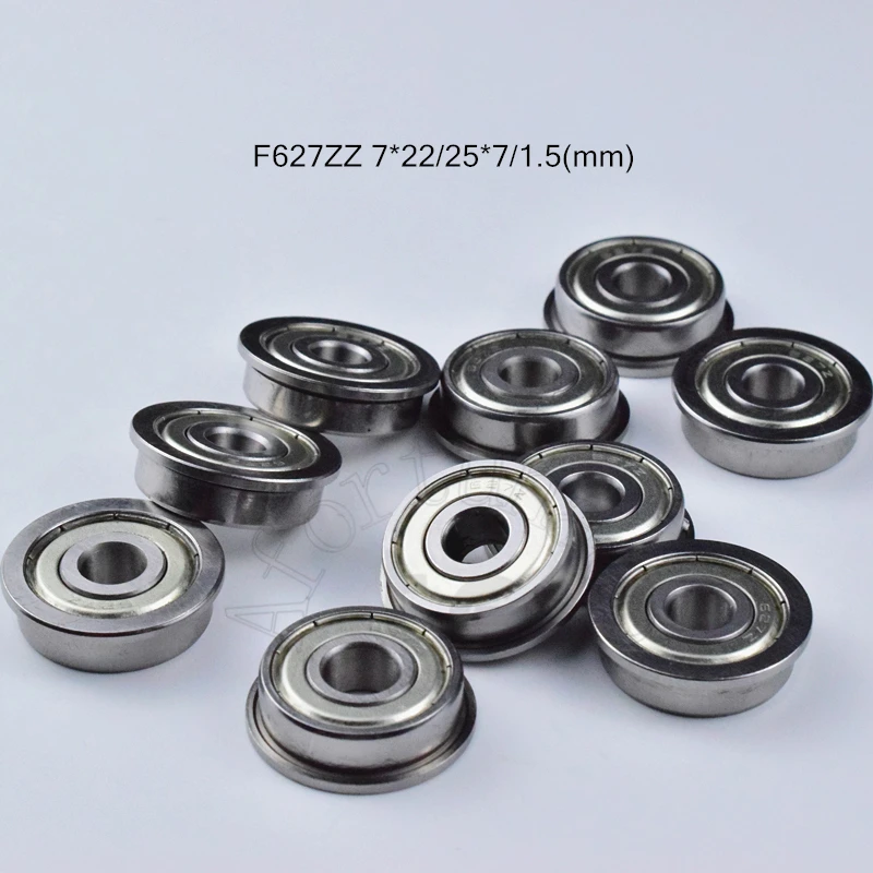 

F627ZZ F627 RF2270HH 7*22*25*7*1.5(mm) 10pieces bearing Flange bearings F627 RF2270HH chrome steel bearing