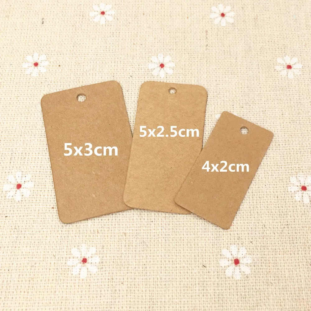 200pcs Kraft Paper Gift Tag Blank Brown Wedding Note Packing Labels Candy Boxes/Handmade Cupcake Labels Christmas Price Tags