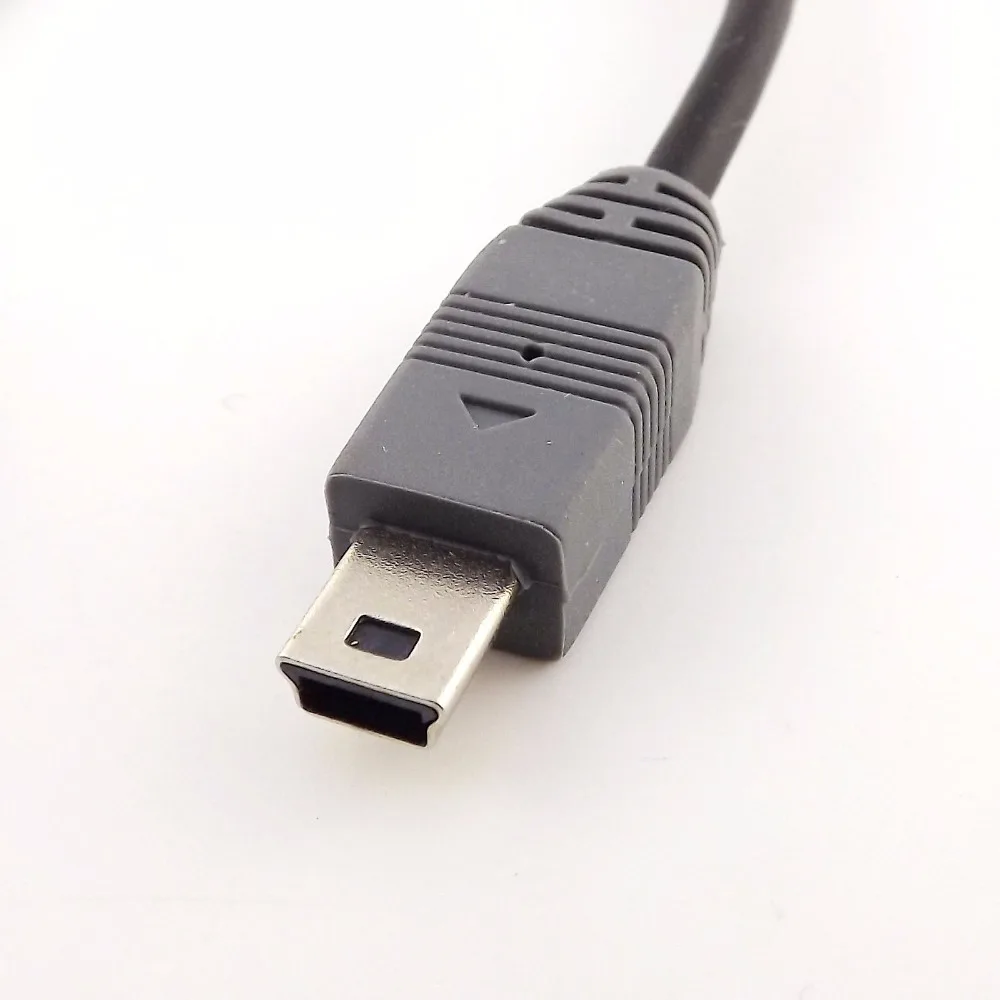 1pcs Mini USB Type B Male To Male 5 Pin Converter OTG Sync Adapter Lead Data Cable 20cm