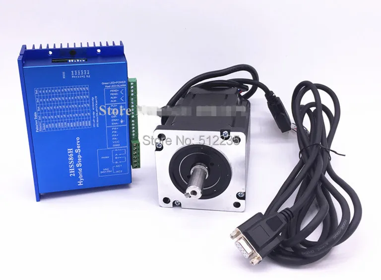 86J18118EC-1000+2HSS86H Closed loop stepping system 8.5N.m Nema 34 Hybird closed loop 2-phase stepper motor