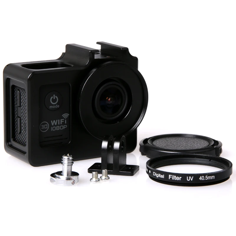 Accessories Alloy cage Protective Housing Case Cover Metal frame+UV filter for SJCAM SJ4000/SJ5000/7000 SOOCOO C30 EKEN H9 H9R