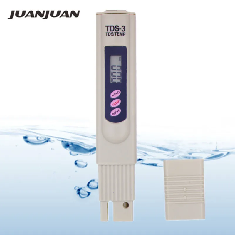 10pcs/lot Digital TDS Meter Tester Filter Water Quality Purity tester calibrate by HOLD  TEMP BOTTON 20%Off