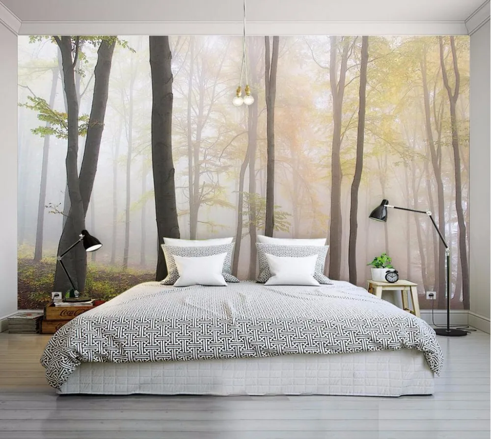 

Beibehang Custom Wallpaper Home Decorative Murals Woods Oil Painting Background Wall Living Room Bedroom Mural 3d wallpaper