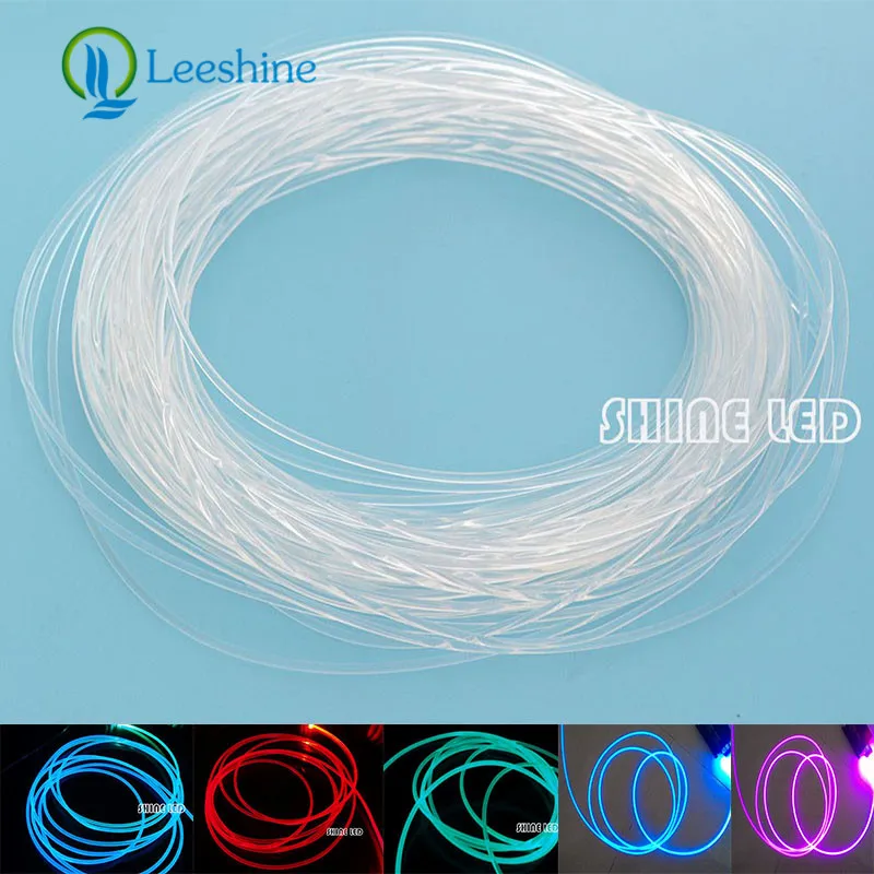 Kabel światłowodowy PMMA z bocznym świeceniem 1M, średnica 1.5/2/3/4mm, kabel optyczny samochodowy, oświetlenie sufitowe, jasne oświetlenie imprezowe, dekoracja świetlna.