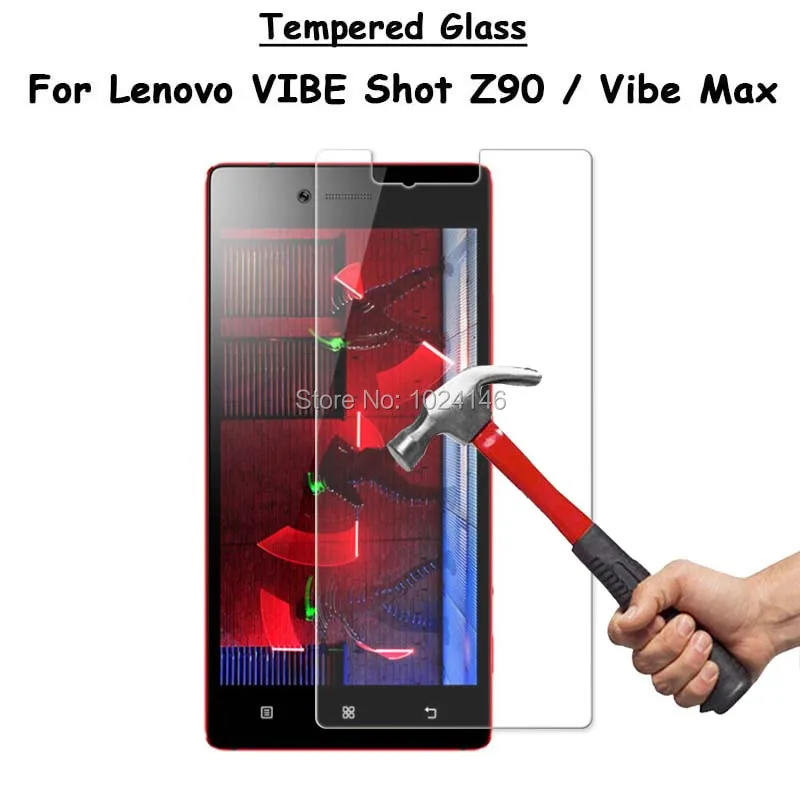 Para lenovo vibe tiro z90/vibe max 5.0 "claro protetor de tela de vidro temperado ultra fino à prova de explosão protetor de película protetora