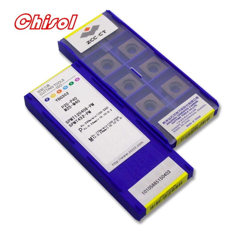 Gratis Verzending SPMT120408-PM YBG302 Cnc Gecementeerde Tungsten Carbide Afschuining Frezen Inserts Frezen Mes Gereedschap