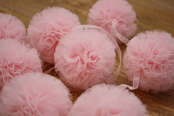 6pcs Tulle pom poms Party wedding decoration baby shower Birthday Party home Decorations Bridal Shower Bachelorette Girls Party