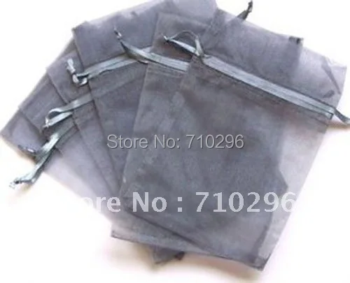 wholesale 200pcs/lot Gray Organza bag 7*9 cm Gift bag for jewelry packing