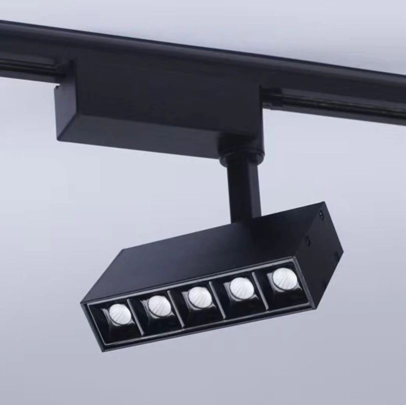 4pcs LED Indoor Track Lighting 5x2W 10x2W LED Track Spotlight Rectangle LED Recessed Ceiling Lamps AC110V 220V Dimmable