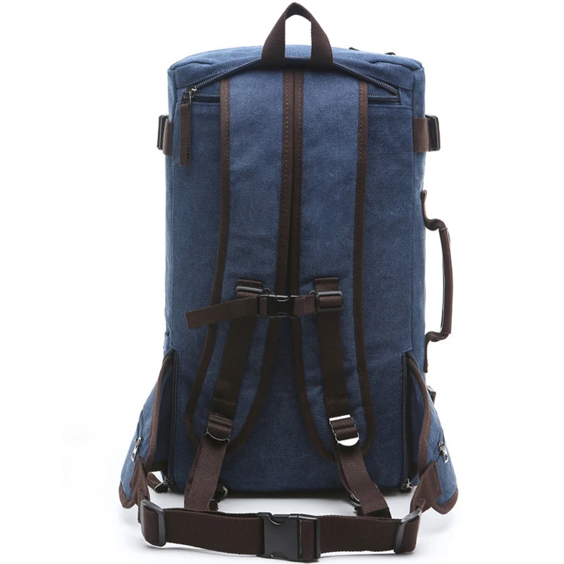 2024 New Backpack Men Vintage Canvas Backpack bucket shoulder bag Large capacity man travel bag mountaineering Rucksacks