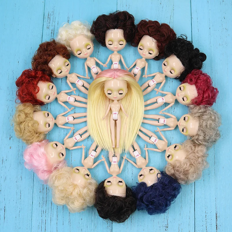 Mini Blyth Doll Afro hair style many kinds of hair colors clothes random BJD