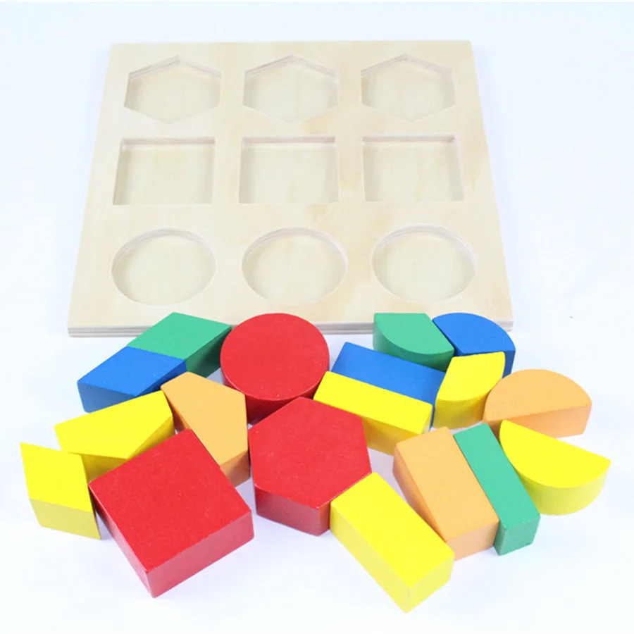 Baby Toy Montessori Wood Fraction Action Board Shape Puzzle Toy For Preschool Early Learning Kids Toys Brinquedos Juguetes