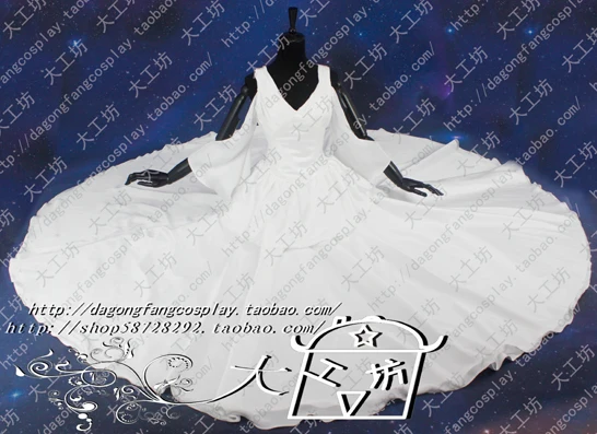 

Anime Saint Seiya Athena White Mullet Lolita dress Cosplay Costume 11