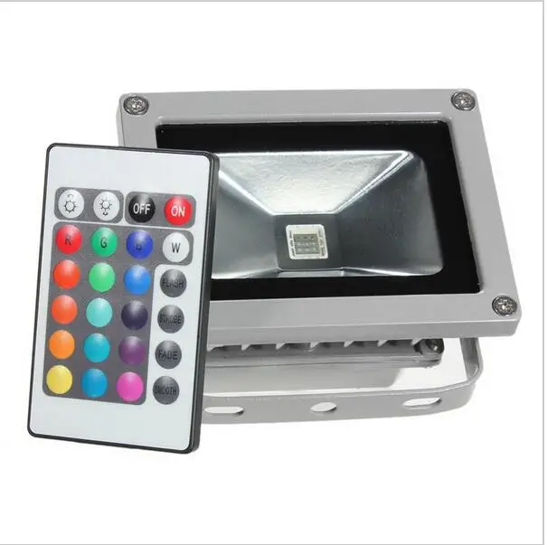 Bridgelux RGB LED Floodlight 10W 20W 30W 50W Waterproof Outdoor Color Changing LED Spotlight With 24 Key IR Remote Controller