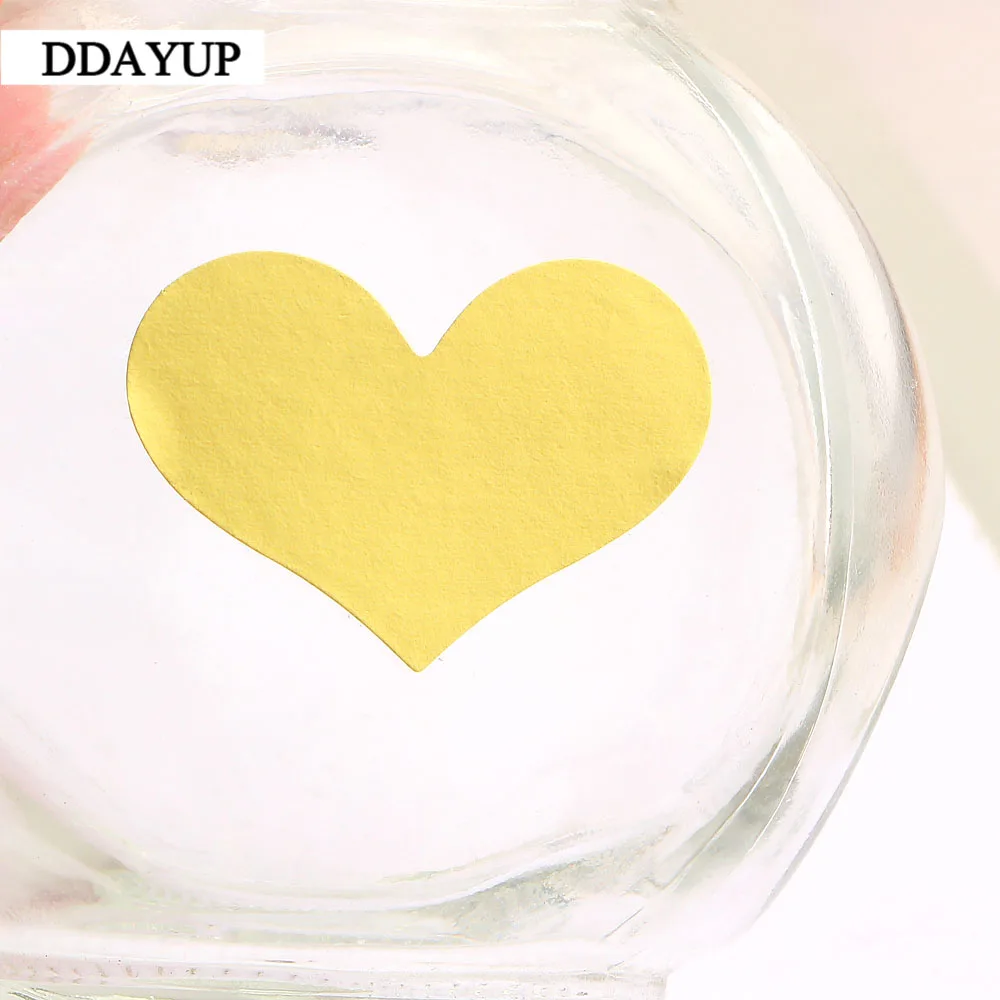 240Pcs/10 Sheets Golden Heart Gold Handmade Cake Candy Packaging Sealing Label Sticker Baking DIY Gift Party Stickers