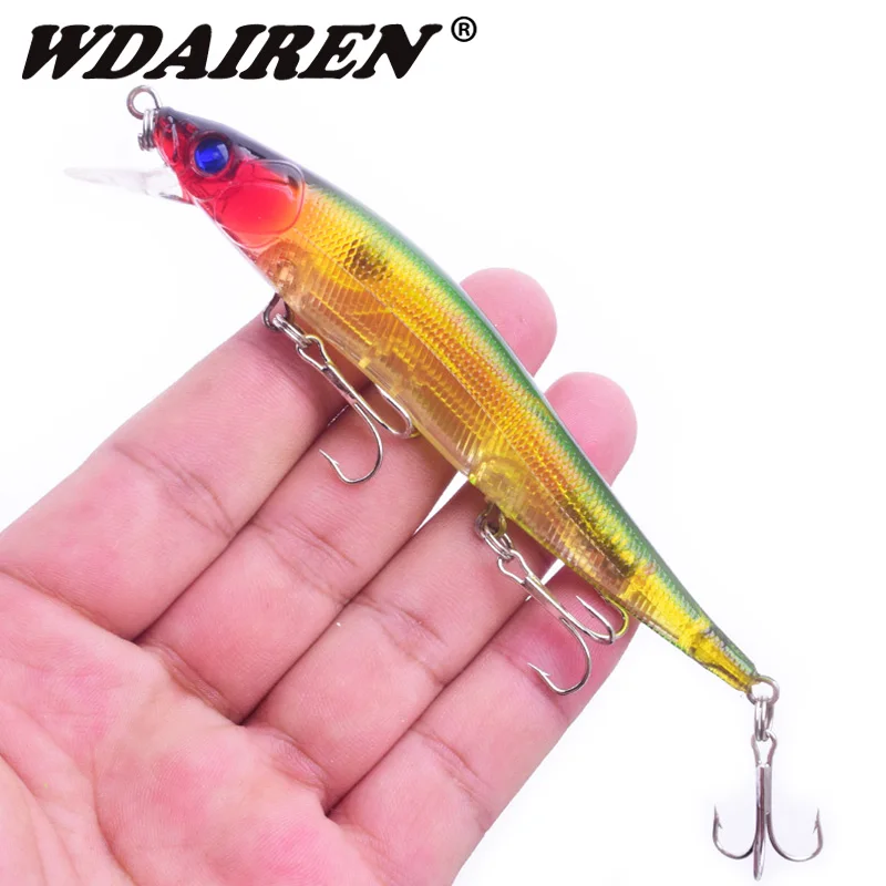 

1Pcs 11.5cm 13.5g Minnow Fishing Lure Floating Wobbler Plastic Artificial Hard Bait For Bass Carp Pike Crankbaits Fishing Tackle