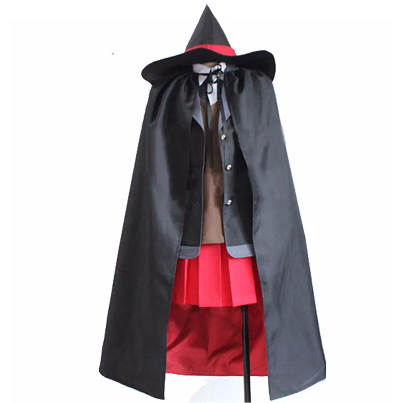 

2020 Новое поступление полный комплект Danganronpa V3 Himiko Yumeno Косплей Костюм с шапкой и плащом