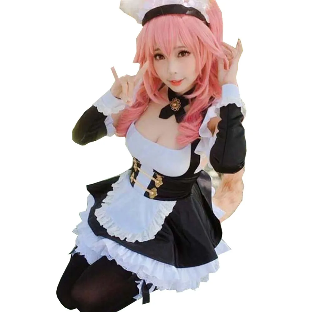 2018 Japanese FateEXTELLA Tamamo no Mae Cosplay Costume Carnaval Costume Maid Costume Full Set Party Cosplay Costumes