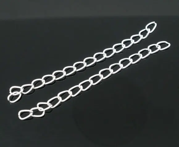 

Free shipping!!!! Silver Plated Extended&Extension Jewelry Chains/Tail Extender 50x3mm