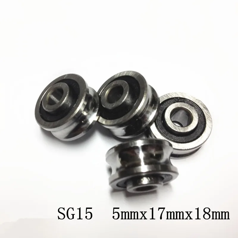 10 sztuk SG15 U łożysko rowkowe 5mm x 17mm x 8mm dwurzędowe uszczelnione łożysko kulkowe do 6mm prowadnicy liniowej