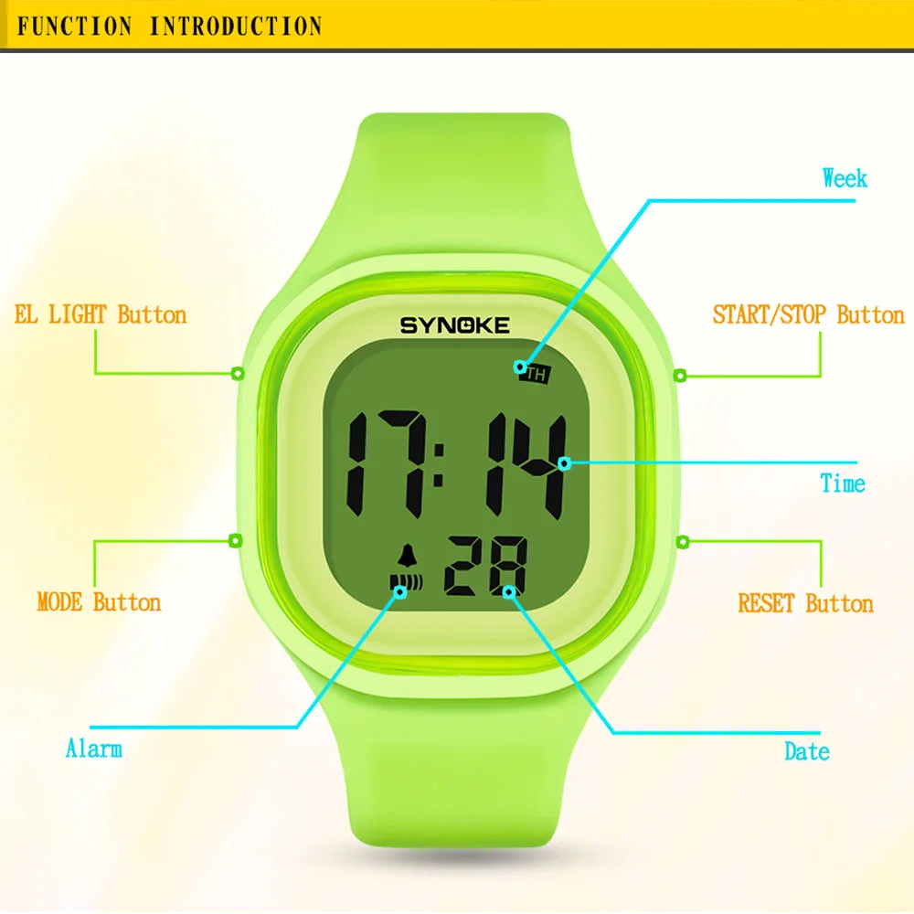 Children\'s Watches Over 12 Years Old SYNOKE Brand Digital Watch Waterproof Students Boys Watch Sports WristWatch For Girl Kid