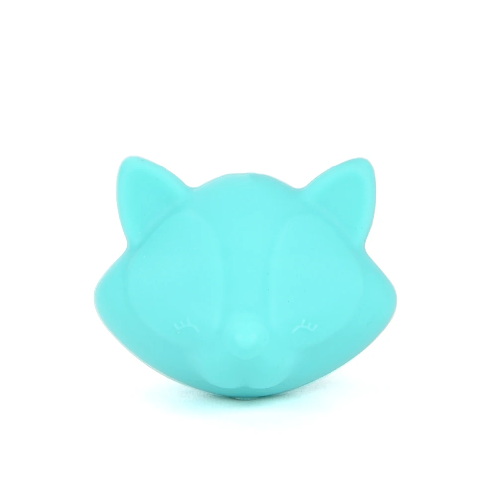 LOFCA Silicone Beads Fox 10pcs/lot Food Grade  Colorful Chew Necklace Bracelet Bangle Jewelry Making  Jewelry accessories