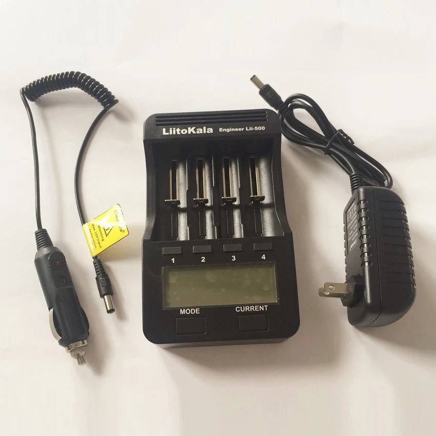 New LiitoKala Lii-500 Multifunction Charger 3.7V 18650 18350 1.2V AA AAA battery Capacity test, USB 5V output, Large LCD display