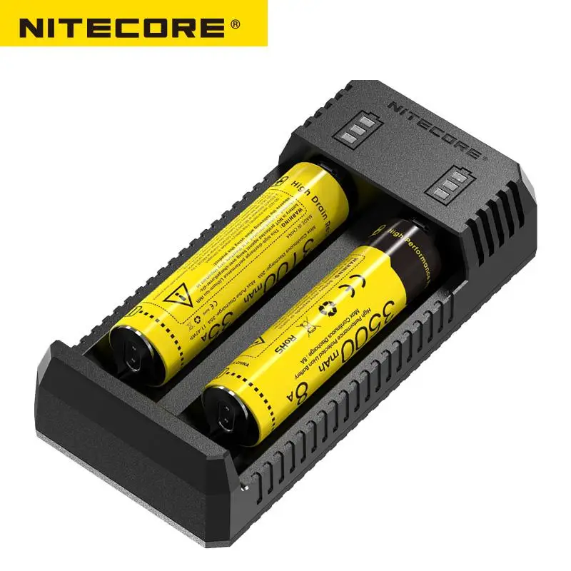 شاحن بطارية الأصلي NITECORE UI1 UI2 موديل 100% محمول مزود بمنفذ USB وبطارية ليثيوم أيون متوافقة مع بطارية 26650 20700 21700 18650 16340 14500