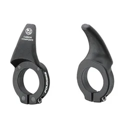 FOURIERS Mountain Bike Rest Sub-handle Bicycle Thumb Force Grip Pair Of Carbon + nylon Non-slip Handles And Lock Ring Kit