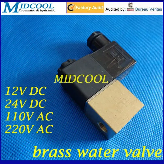 Micro Brass Water Valve 2V025-08 2 position 2 way solenoid valve 1/4