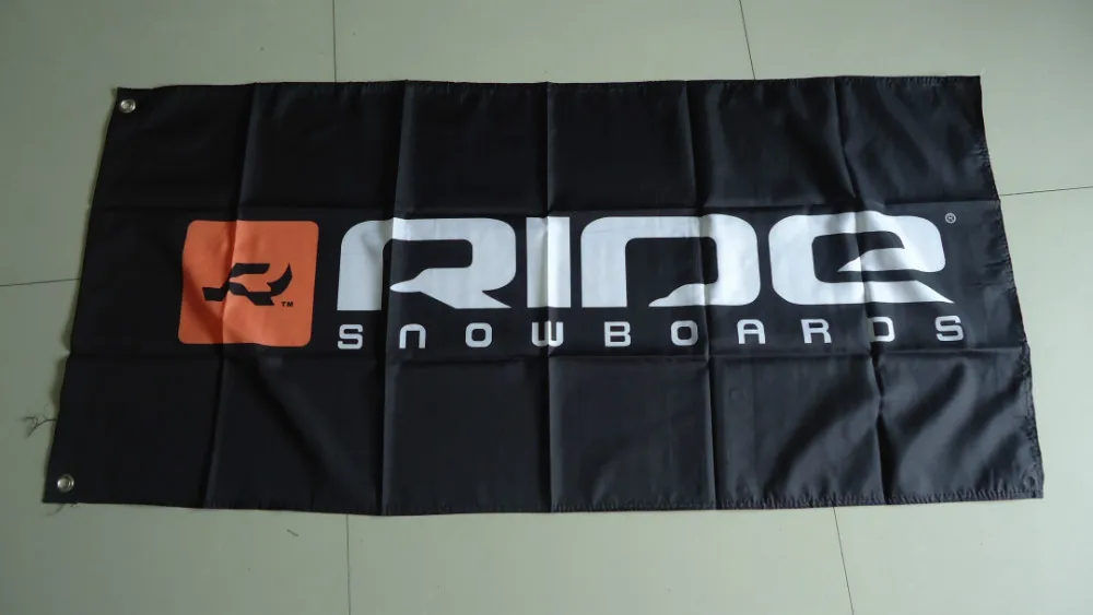 

free shipping rine snowboards flag, rine snowboards banner,90X150CM size,100% Polyester