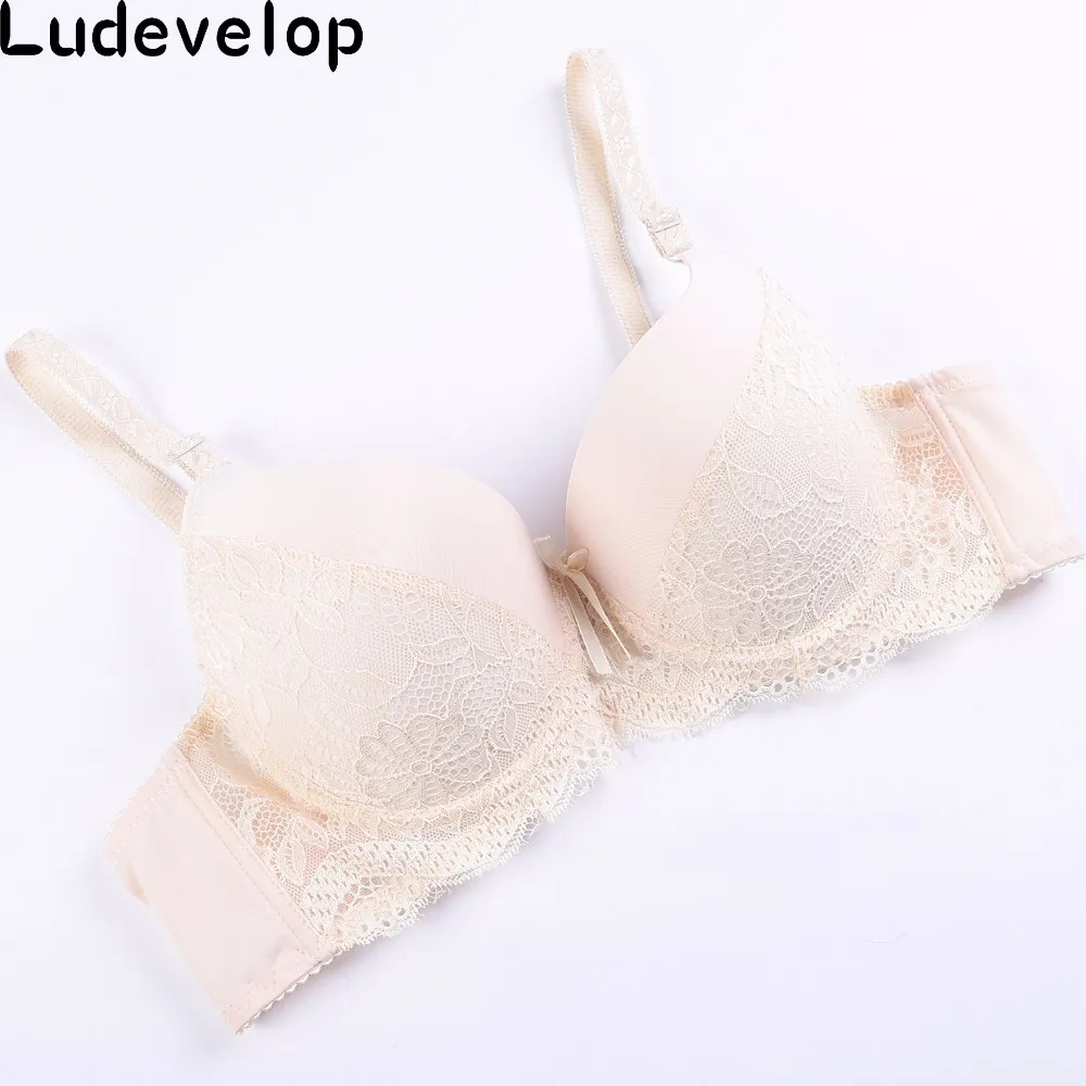 Ludevelop ABC sexy bra lace push up women underwear cotton refreshing bras France lingerie for women