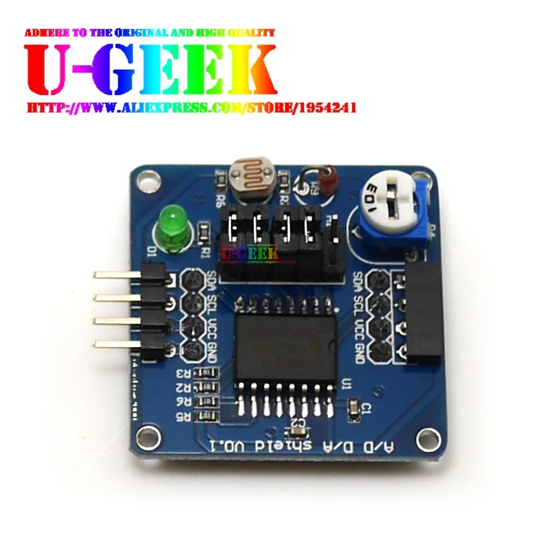 UGEEK AD/DA conversion Module LED Temperature Light Module for Arduino / Raspberry Pi 3 / 2 / B / B+ / A+, Suport Stack