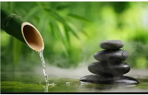 Fresh Bamboo Forest Water Stone Yoga SPA Salon Wallpaper 3d  Mural Rolls Hotel Livingroom Bedroom  Art Decor  Paper