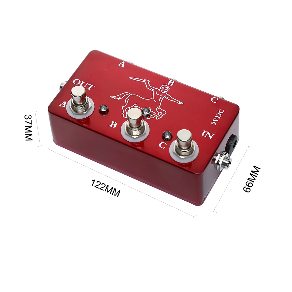 Effect looper foot pedal switch box red color electric guitar 3 loop accessories for guitar pedals