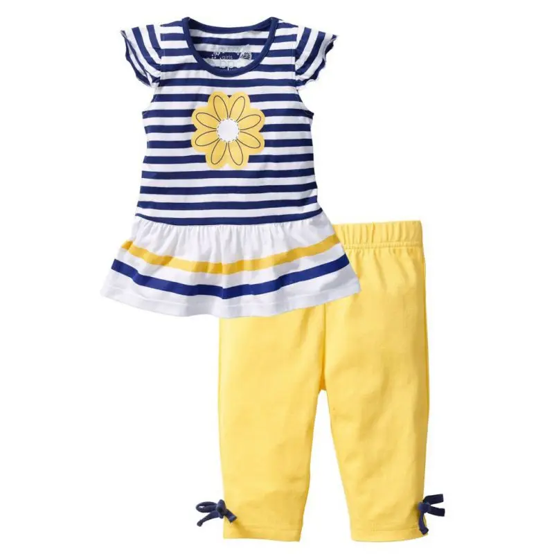 

Summer Mutli-Colors Baby Sets Cotton Baby Girl Clothes Baby Suit Kids Clothing Set Girl Pants T-shirt