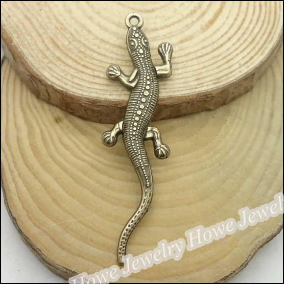 

32 pcs Vintage Charms Lizard Pendant Antique bronze Fit Bracelets Necklace DIY Metal Jewelry Making