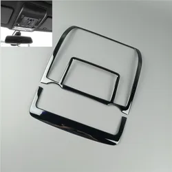 Black Car Roof Reading Lamp Frame Decoration Cover Trim 2Pcs For BMW X5 E70 X6 E71 2008-2014 Stainless Steel