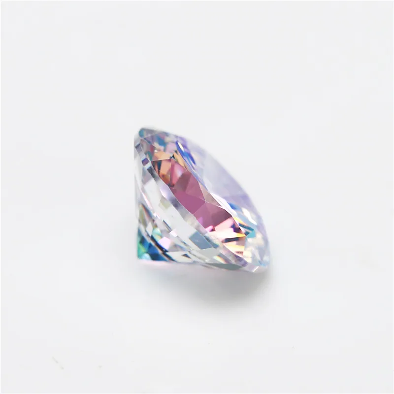 Size 1mm~10mm Multicolor Cubic Zirconia Stone Loose Round Shape Plating AB Color CZ Synthetic Gems Zircon