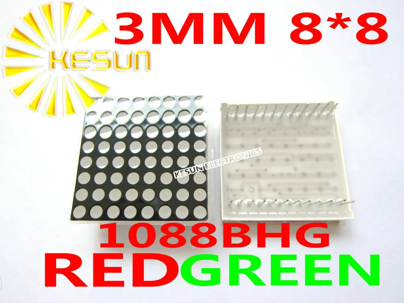 10PCS x 3MM 8X8 Red Jade Green bi-color Common Anode 32*32 LED Dot Matrix Digital Tube Module 1088AHG 1088BHG LED Display Module