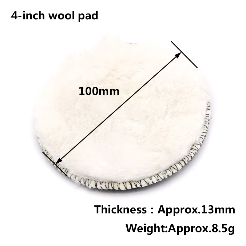 1pcs Hot Sale 4' 5' 6' 7' Round Fine Polishing Pad Wheel Self-adhesive Car Paint Care Waxing Sponge Wool Polisher Bonnet Tools