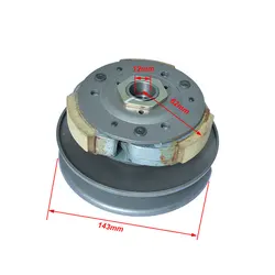 2088 Motorcycle 12mm Shaft Belt Transmission Driven Wheel Clutch Assembly For Suzuki AN125 HS125T Haojue AN HS 125  Spare Parts